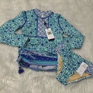 Cabana Life Rashguard Set fields size 5 new with tag